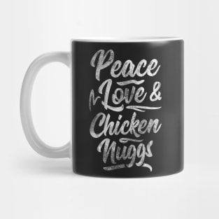 Vintage Peace Love & Chicken Nuggs Mug